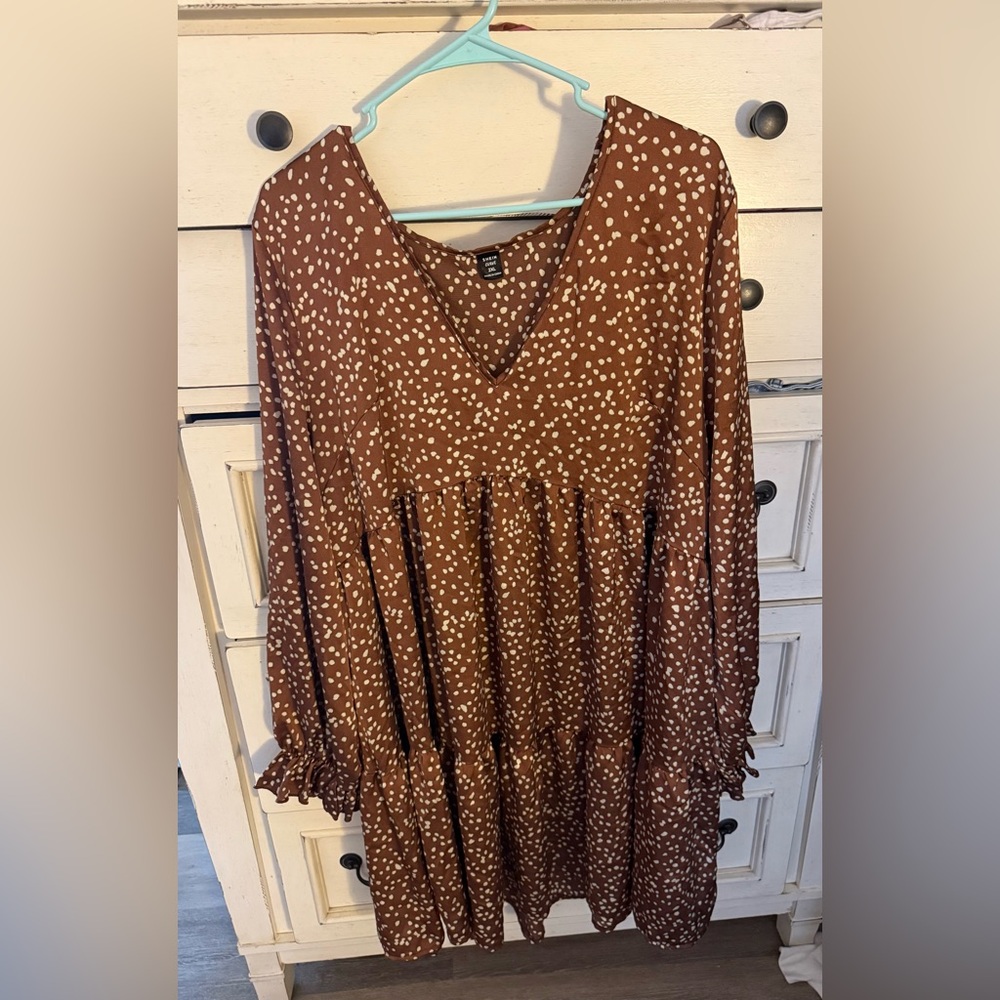 Brown Polka Dot Dress